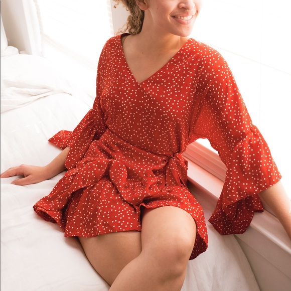 Polka dot wrap dress - Picture 2 of 3